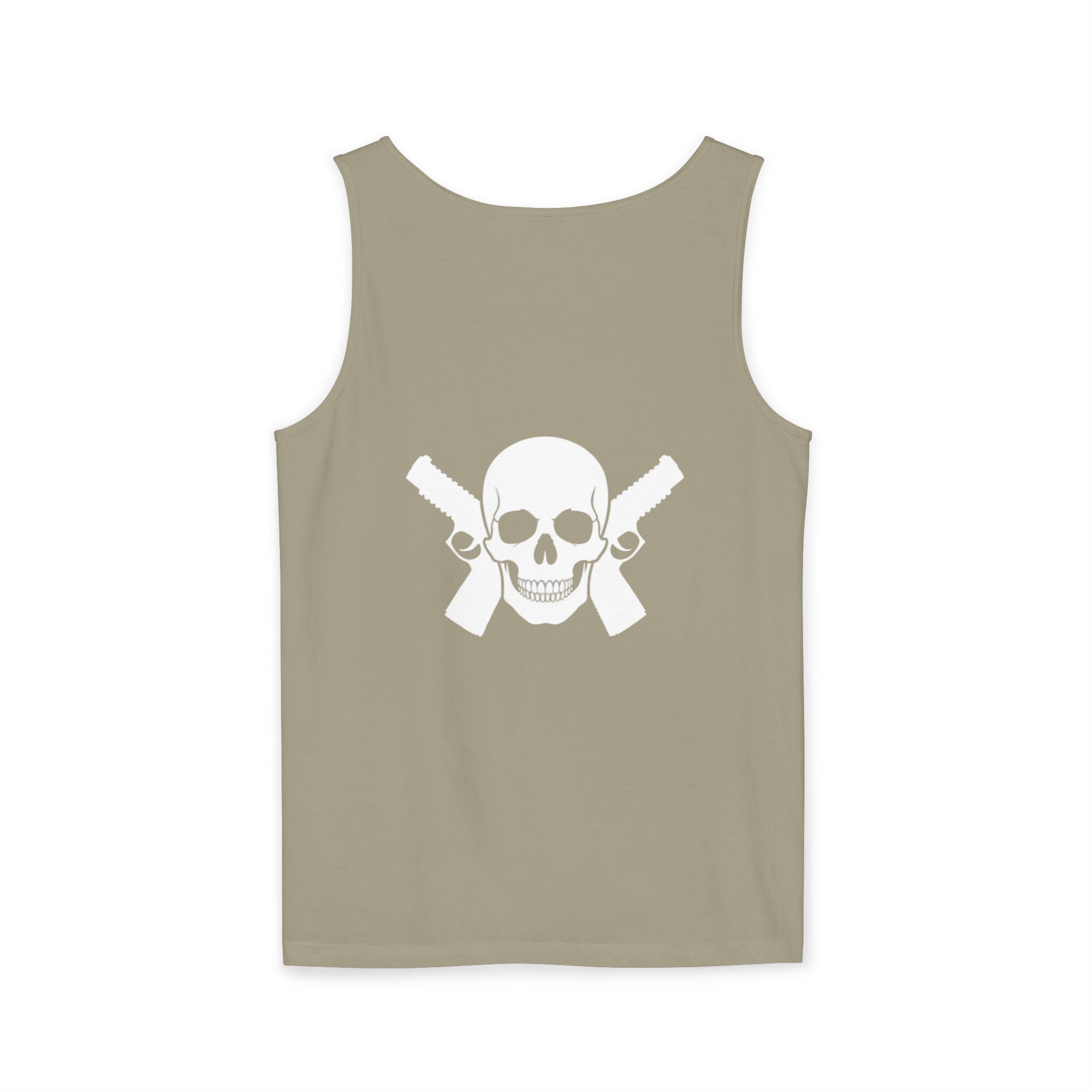 Alwayz Packin Heavy Metal Front Skull Guns back Tank