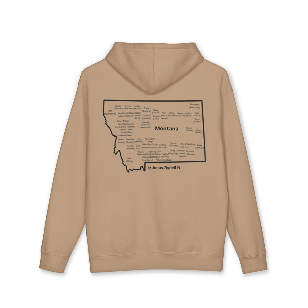 Montana (Not a Touron) Front/ Map with Towns and Nicknames back