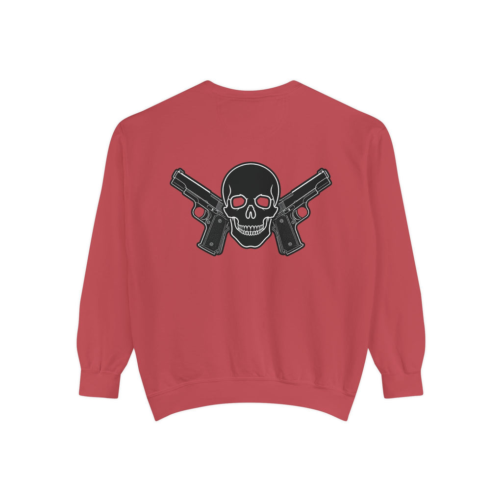 Alwayz Packin Front/ Skull and Guns Back Sweatshirt