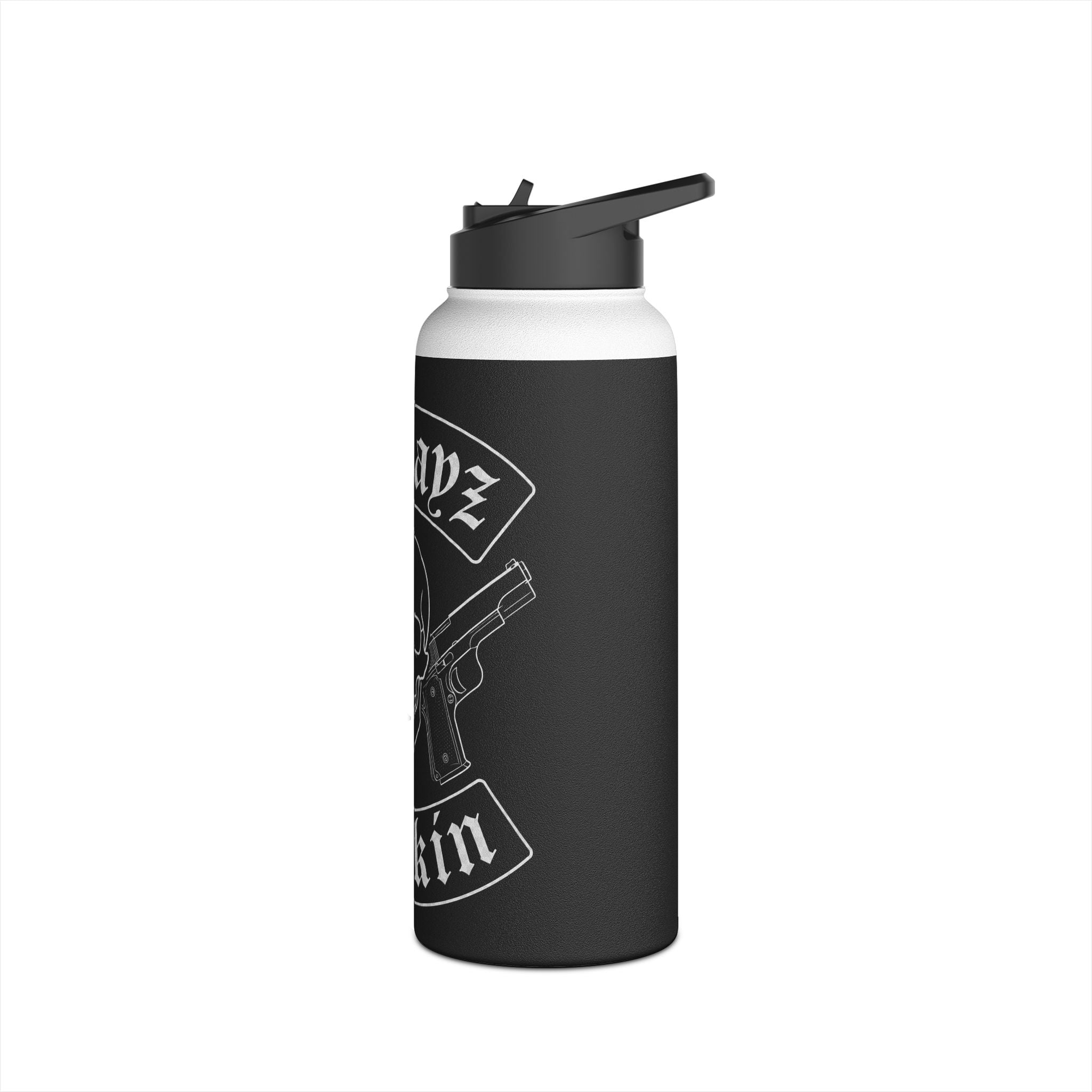 Alwayz Packin Rocker Stainless Steel Water Bottle, Standard Lid
