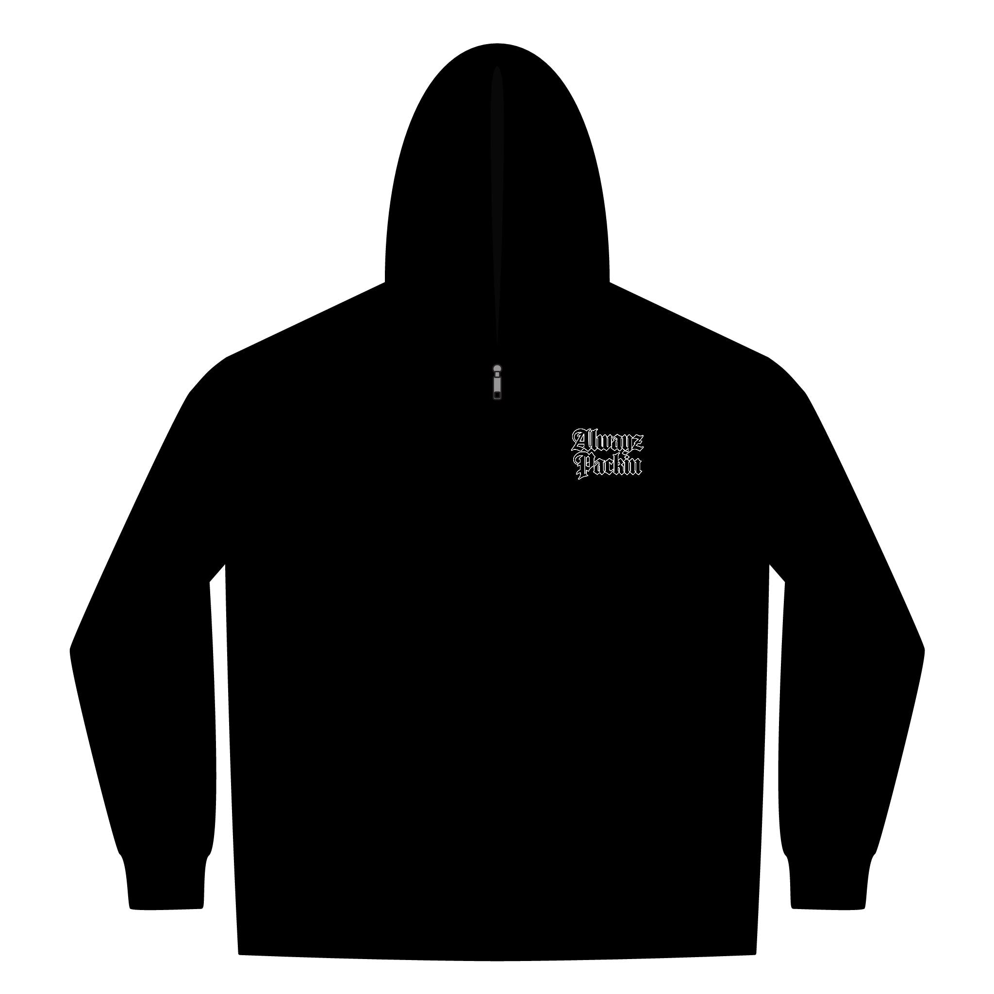 Alwayz Pack Front Zip/ Skull and Guns Rocker Back
