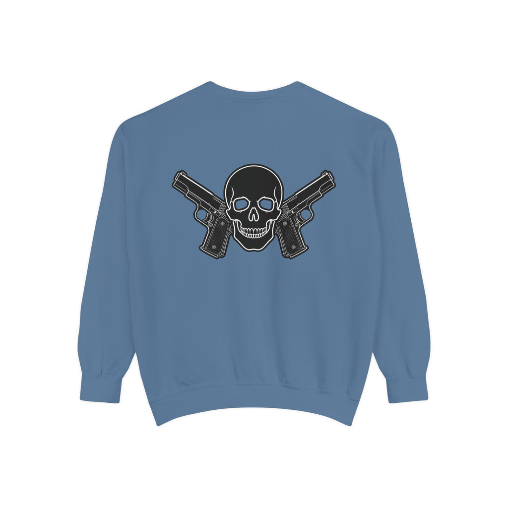 Alwayz Packin Front/ Skull and Guns Back Sweatshirt