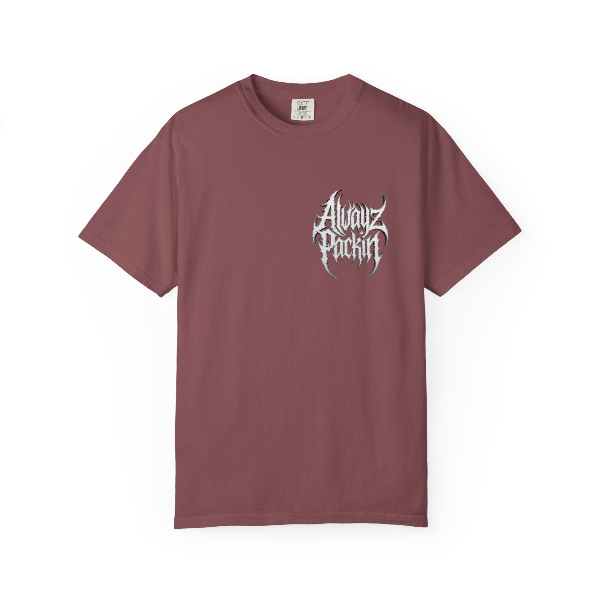 Alwayz Packin Heavy Metal Print T-Shirt