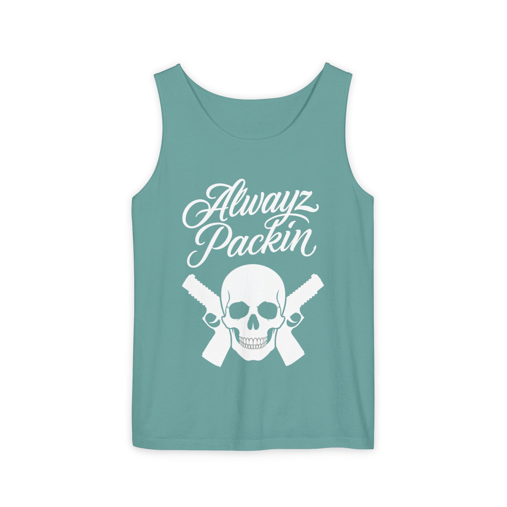 Alwayz Packin White Print Tank