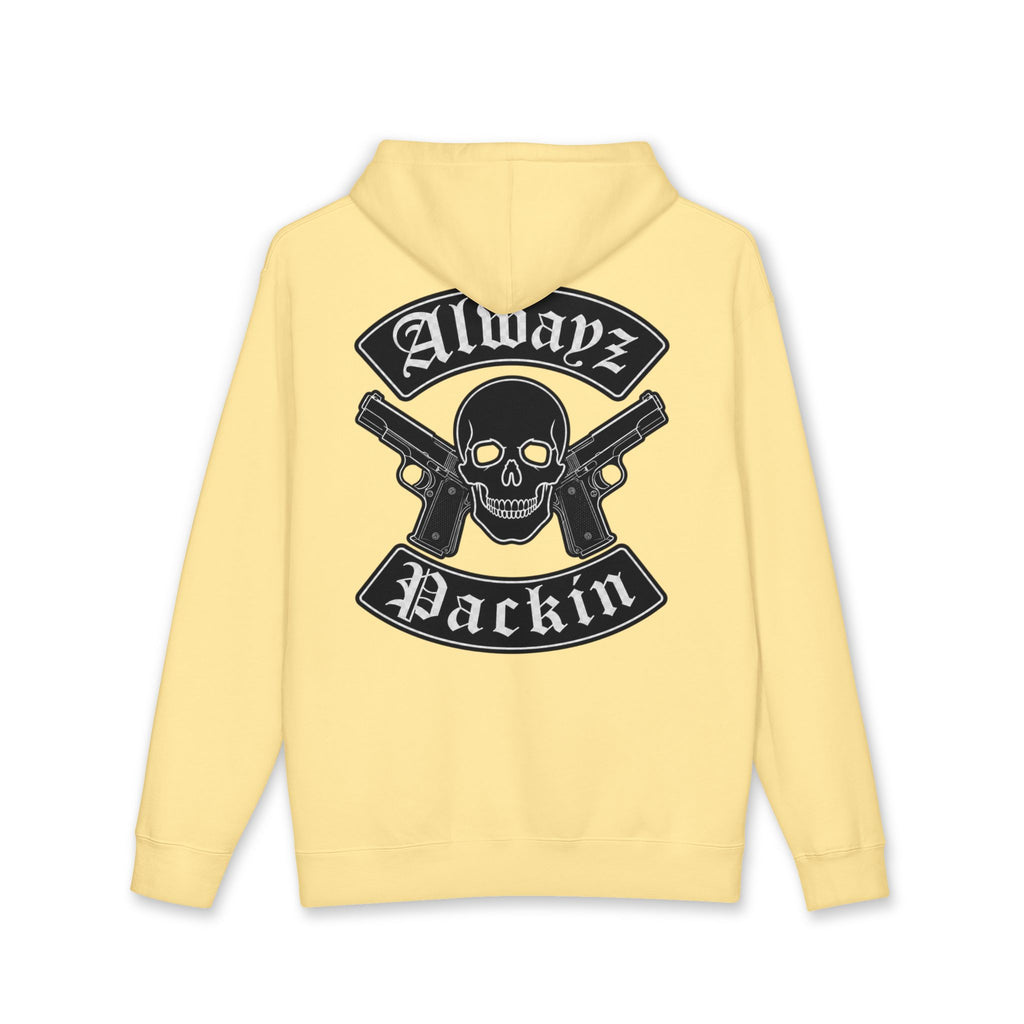 Alwayz Packin Front/ Skull and Guns Back with Rocker
