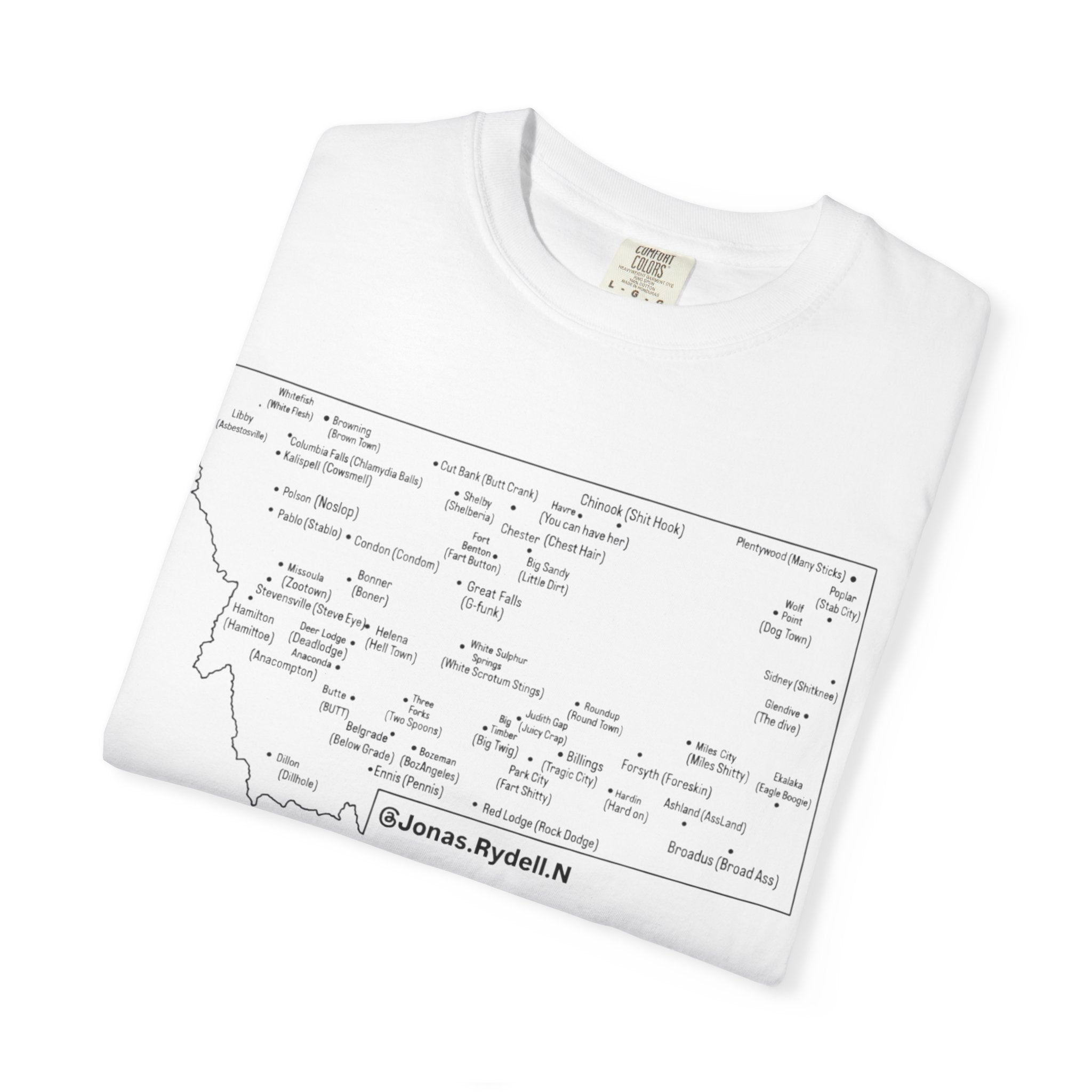 Montana Towns and Nicknames T-Shirt