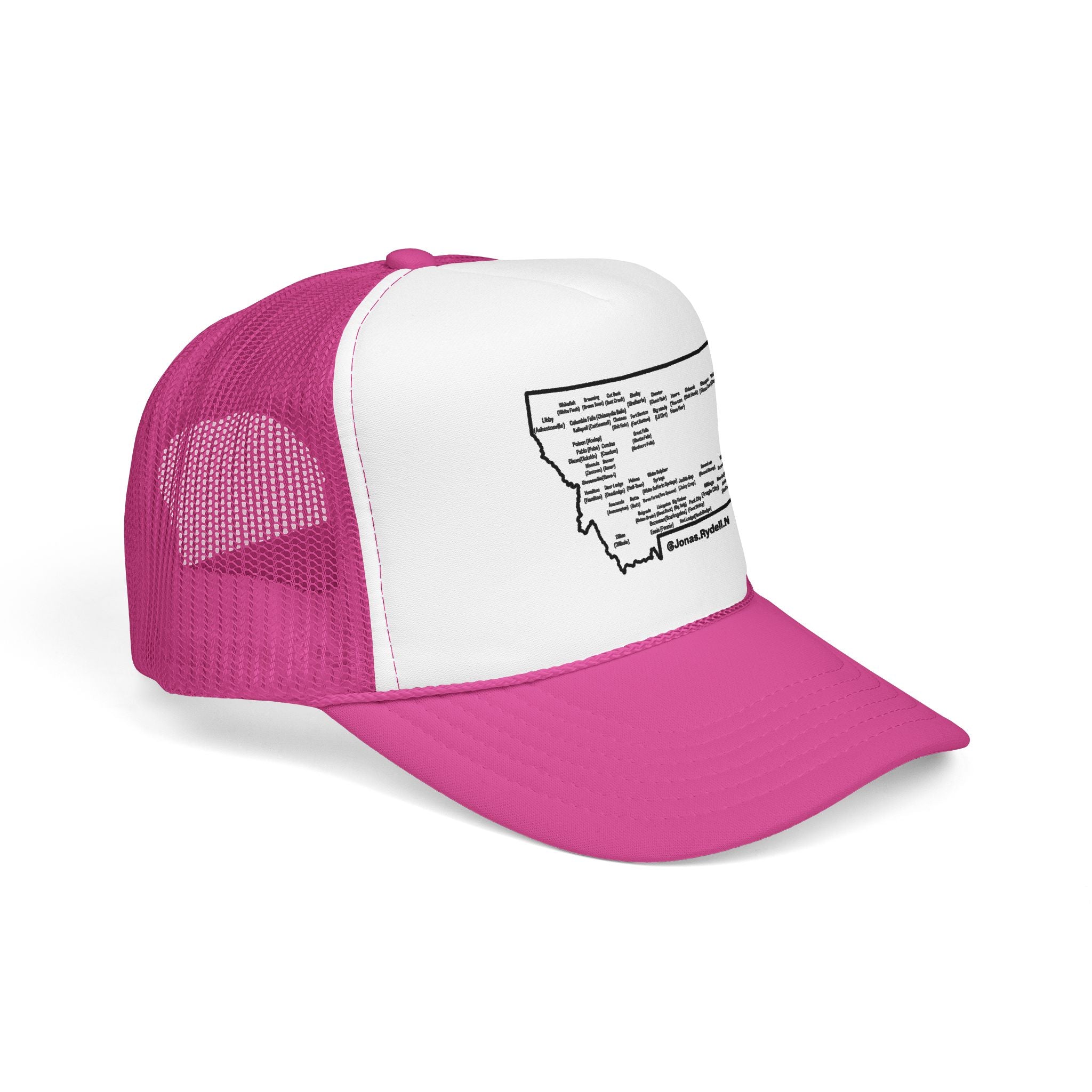 Montana Map Trucker Hat — Vintage Road Map Design