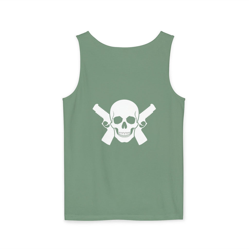 Alwayz Packin Heavy Metal Front Skull Guns back Tank