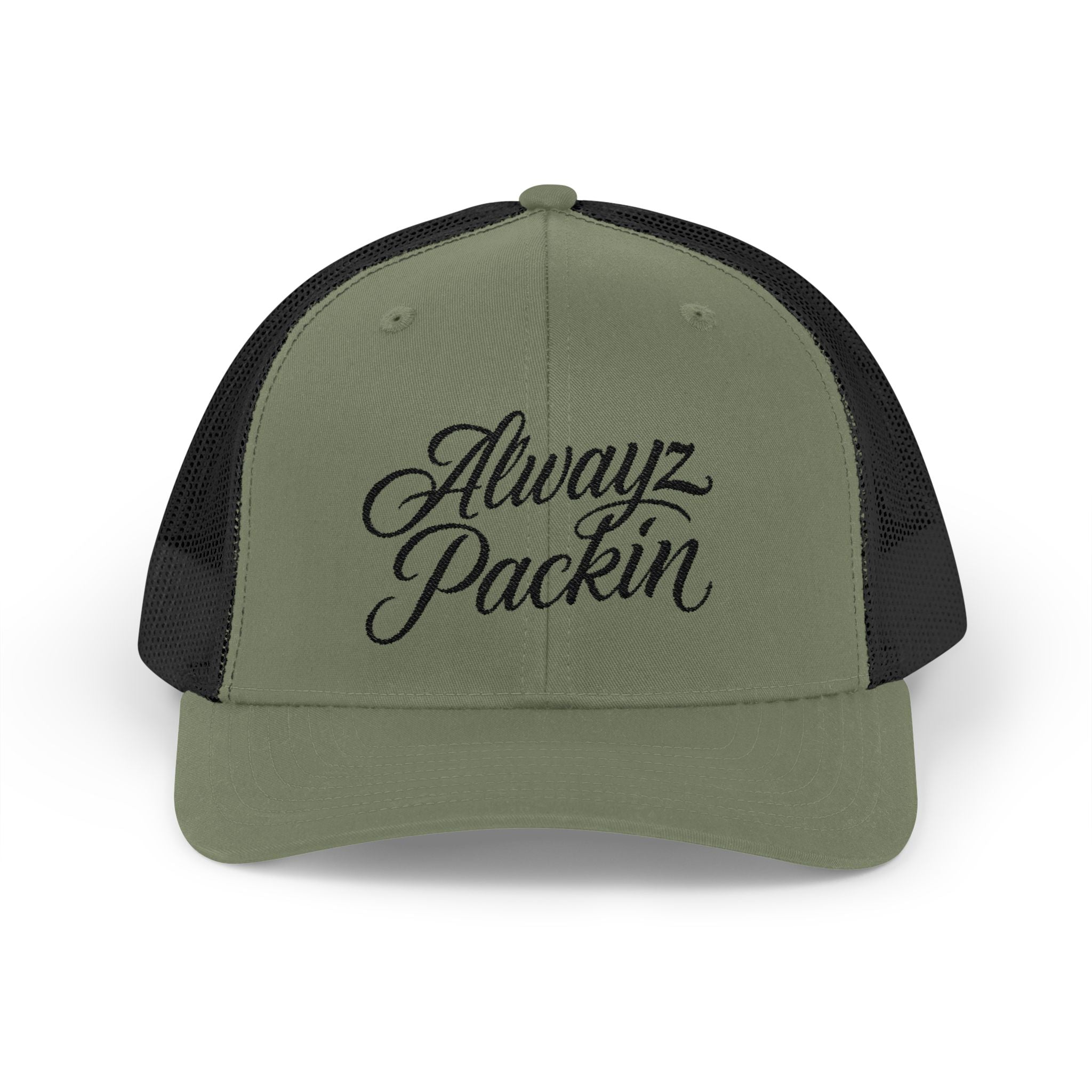 Alwayz Packin Trucker Cap — Embroidered Snapback Hat