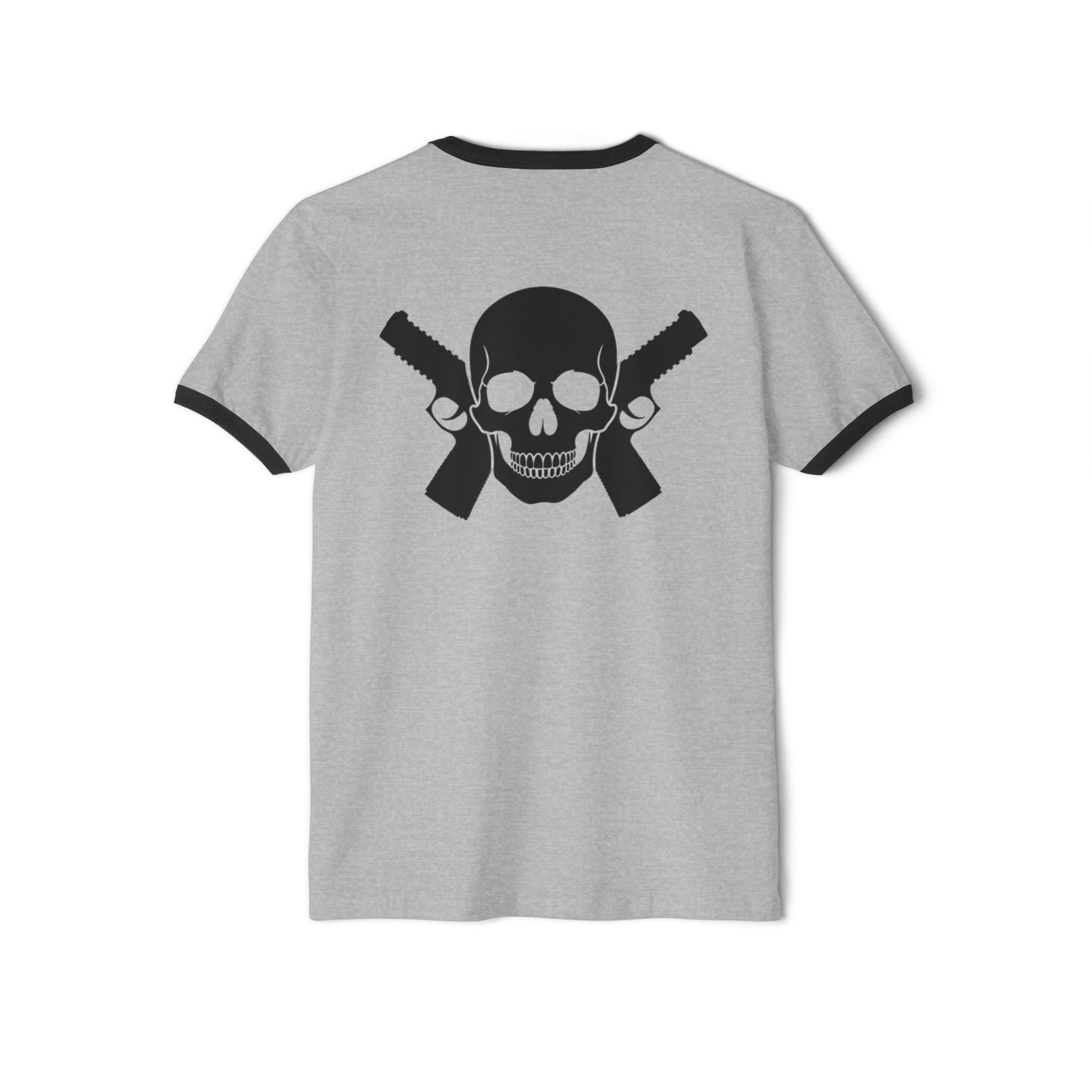Alwayz Packin on Front Skull and Cross Bones on Back Retro Casual Tee