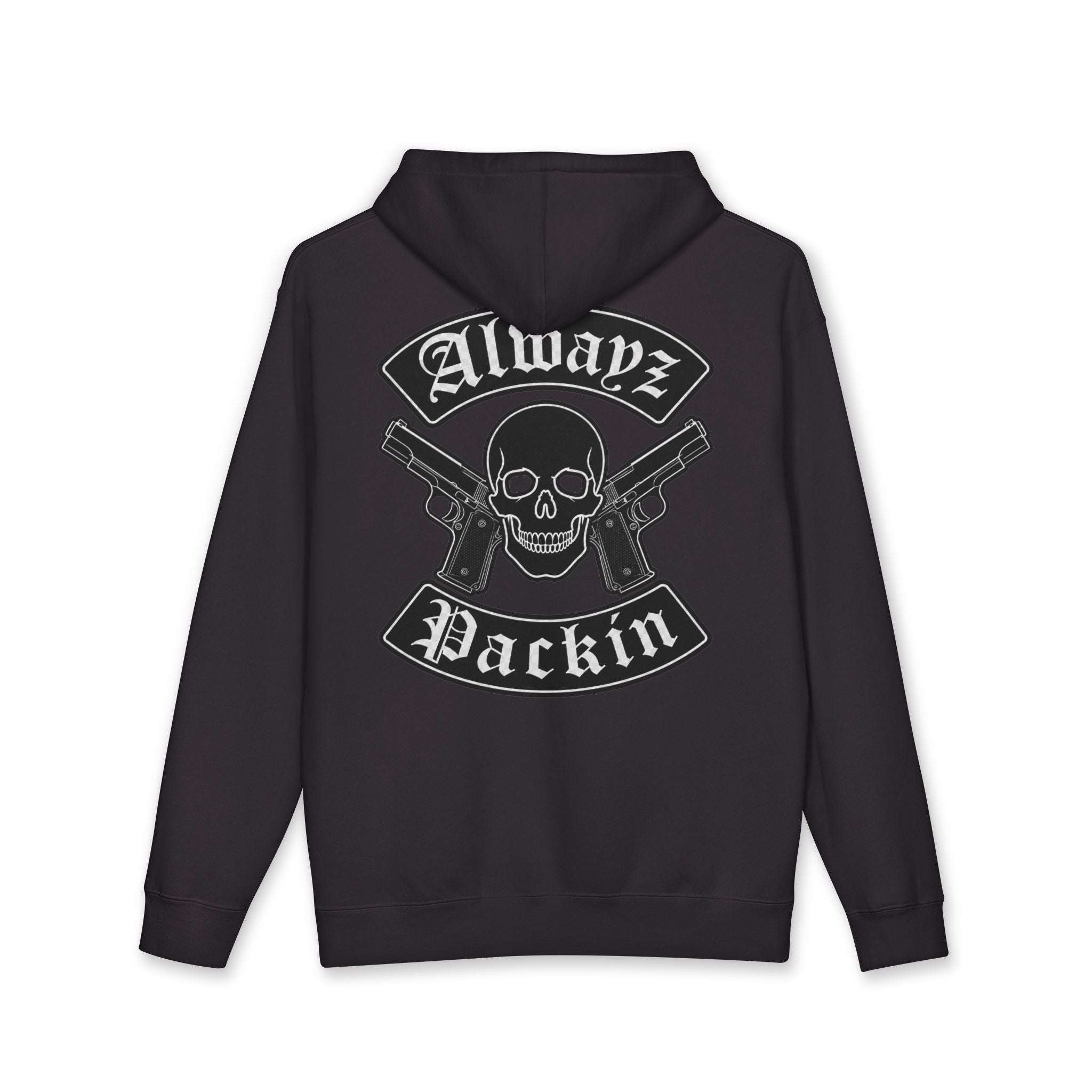 Alwayz Packin Front/ Skull and Guns Back with Rocker