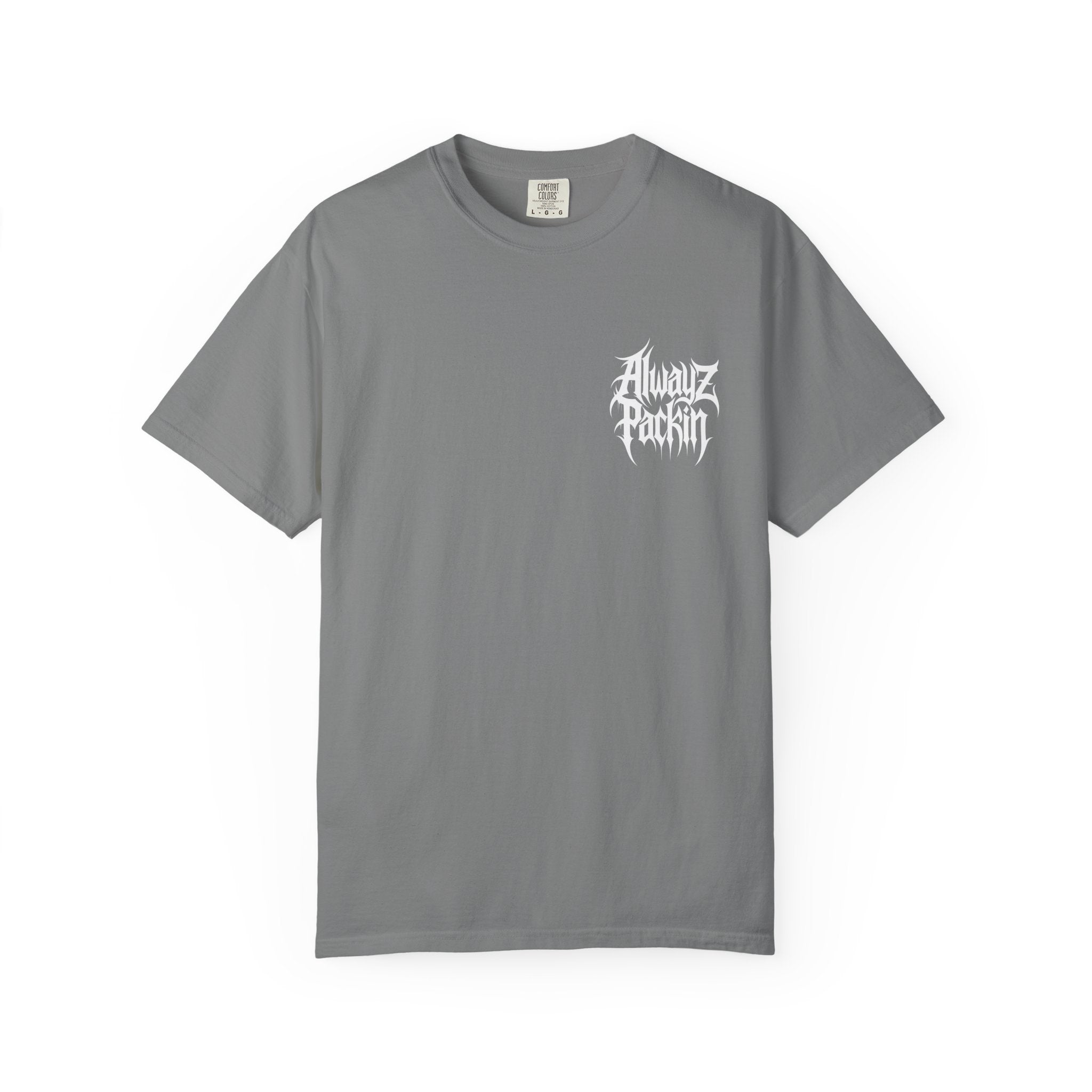 Alwayz Packin Metal Print Front/ Skull and Bones in back