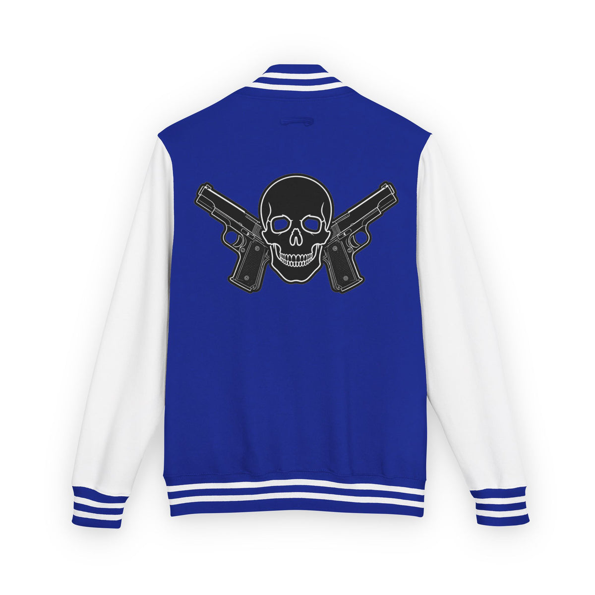 Alwayz packin front/ Alwayz Packin Skull and guns back Unisex Heavyweight Letterman Jacket