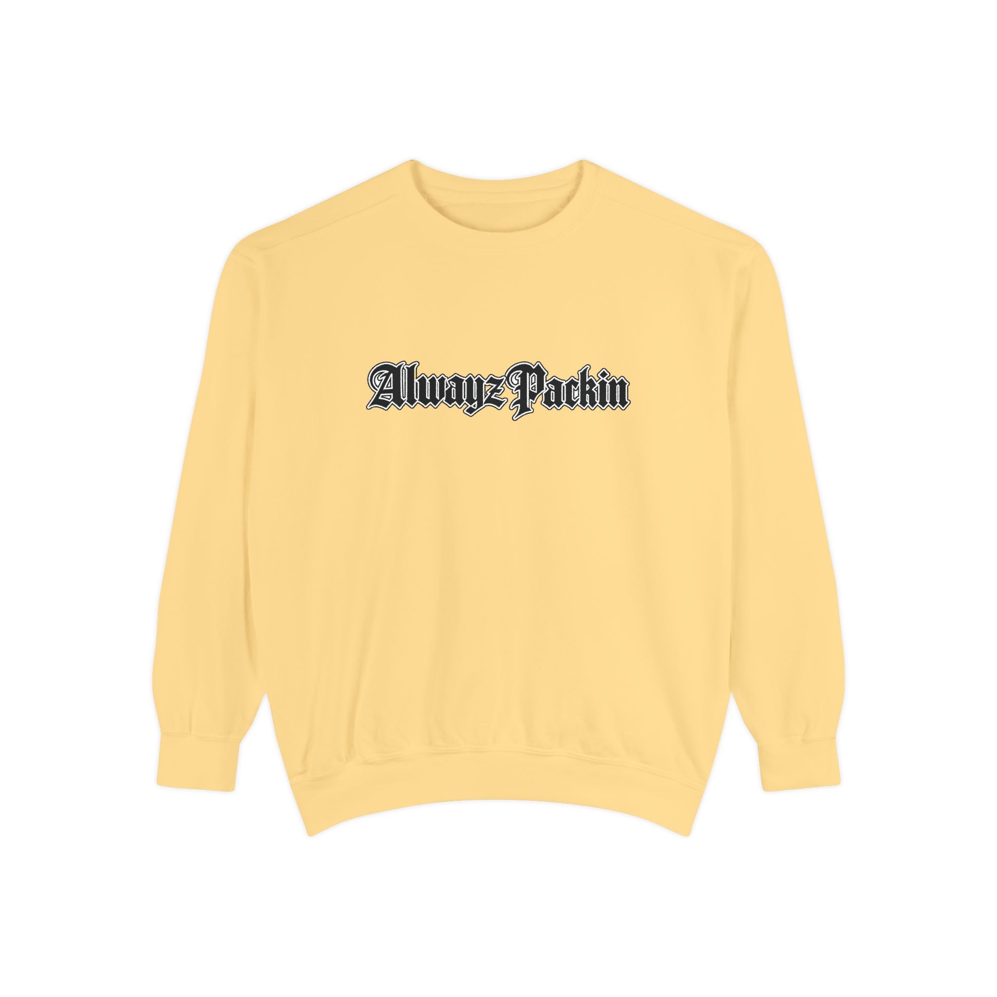 Alwayz Packin Front/ Skull and Guns with Rocker Back Sweatshirt
