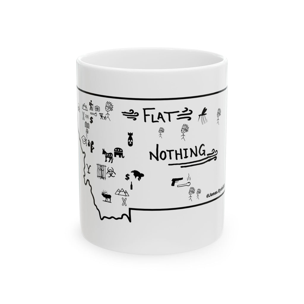 Real Montana Map ceramic mug