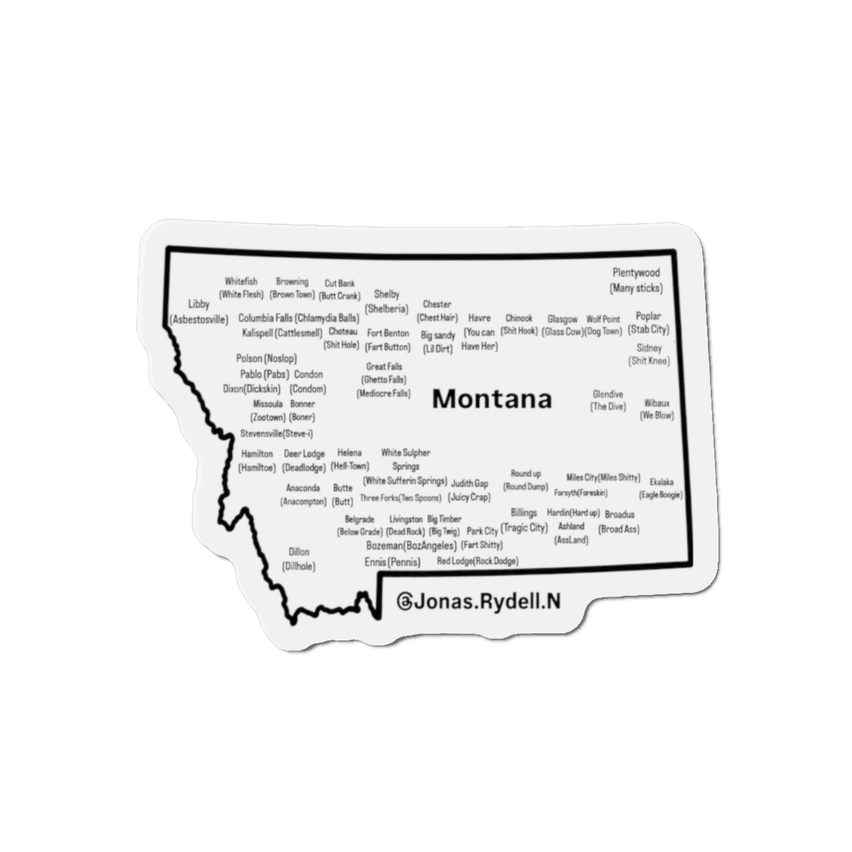 Montana nickname magnets various sizes