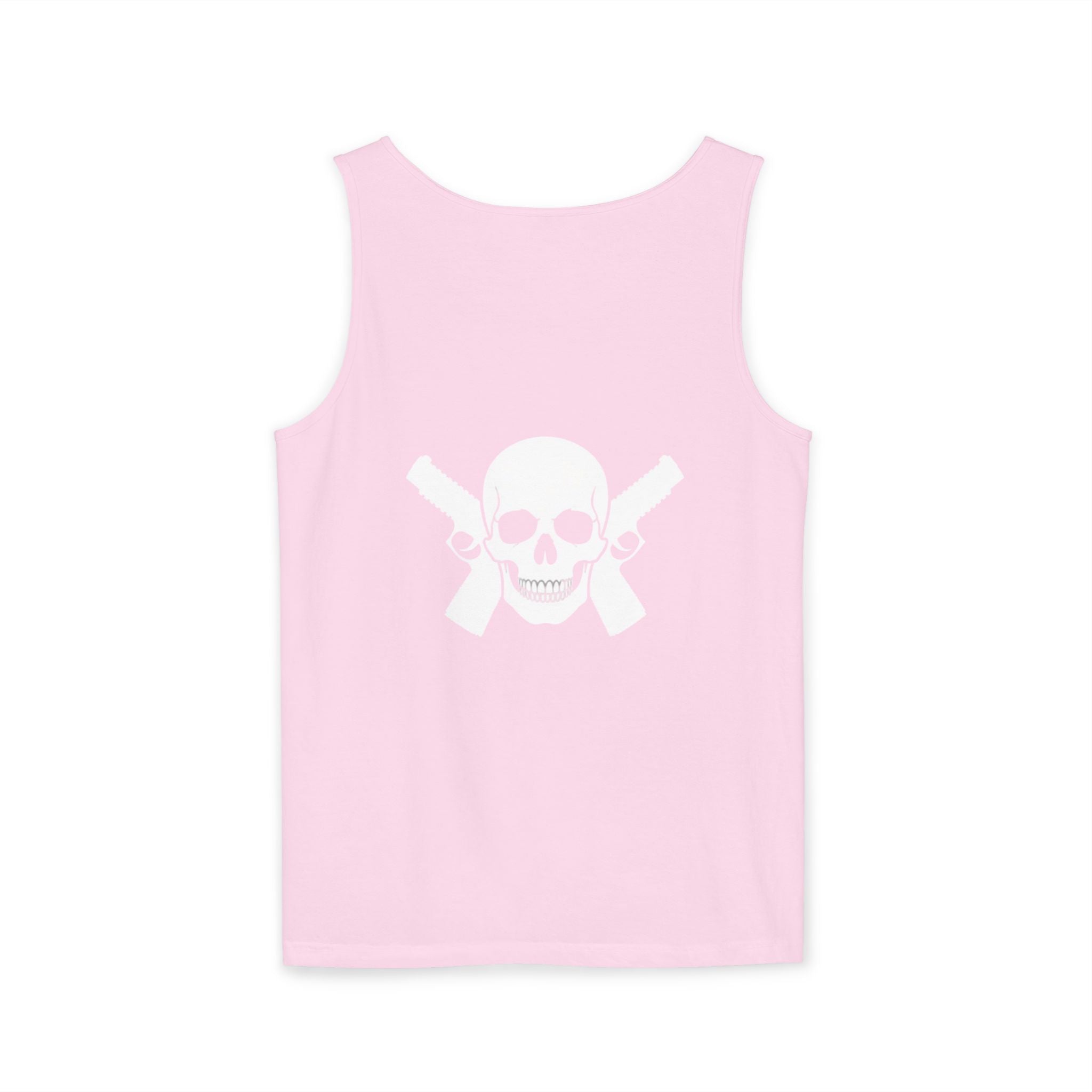 Alwayz Packin Heavy Metal Front Skull Guns back Tank