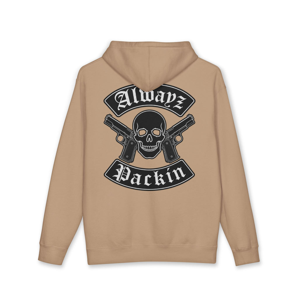Alwayz Packin Front/ Skull and Guns Back with Rocker