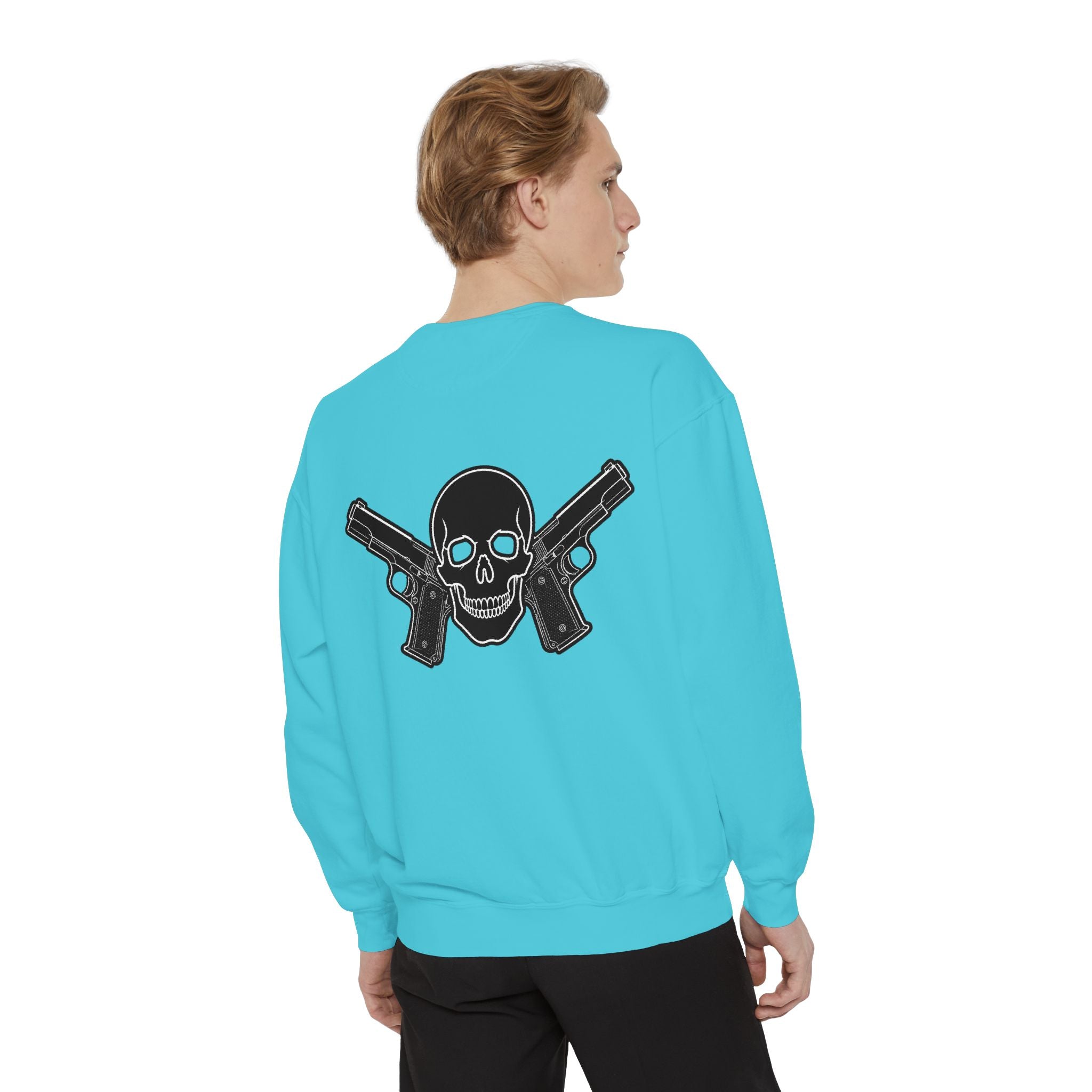Alwayz Packin Front/ Skull and Guns Back Sweatshirt