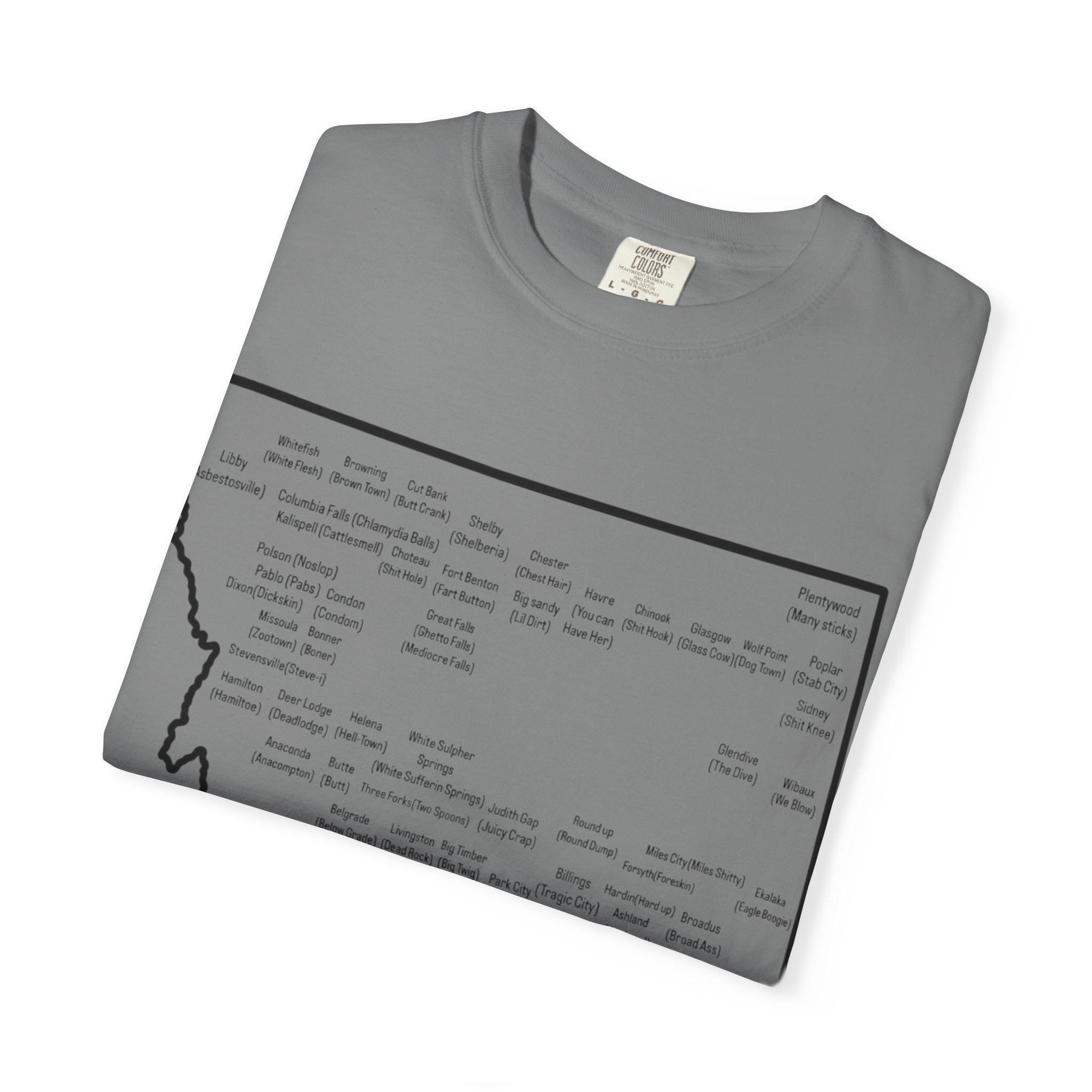 Montana Towns and Nicknames T-Shirt