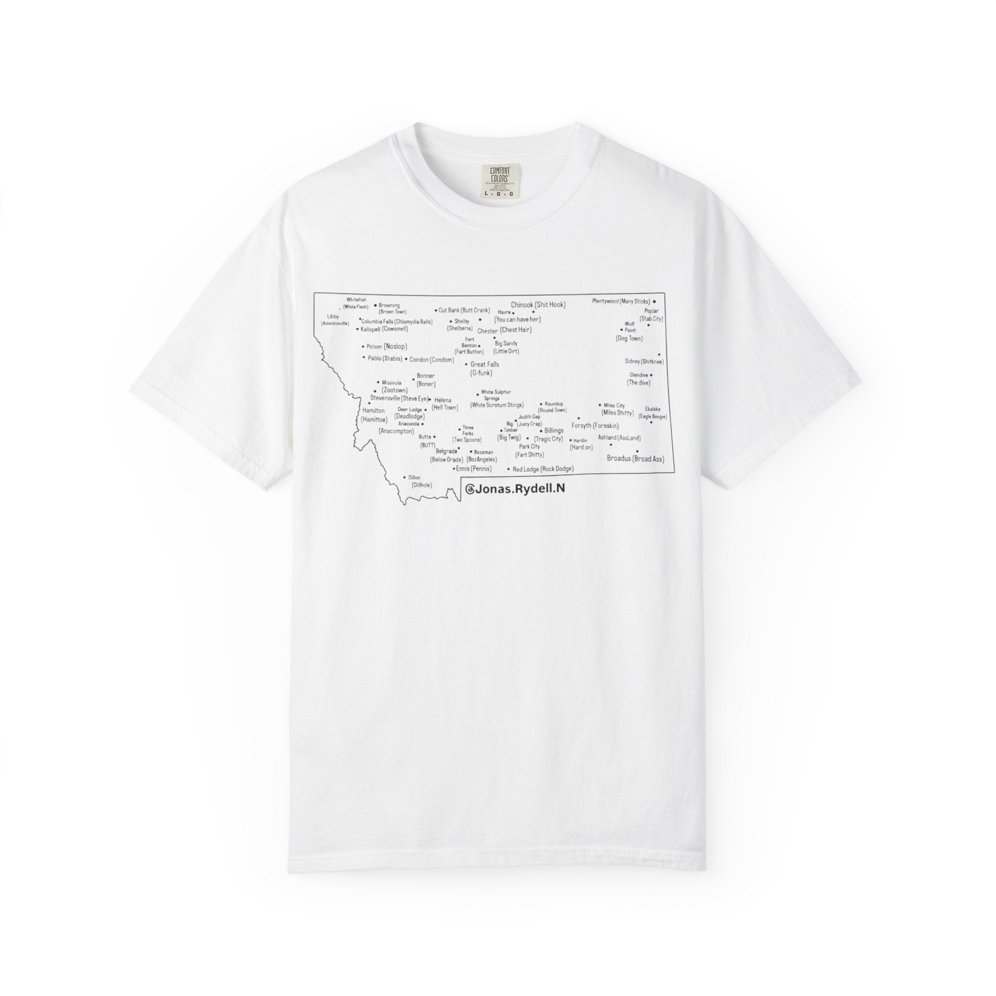 Montana Towns and Nicknames T-Shirt