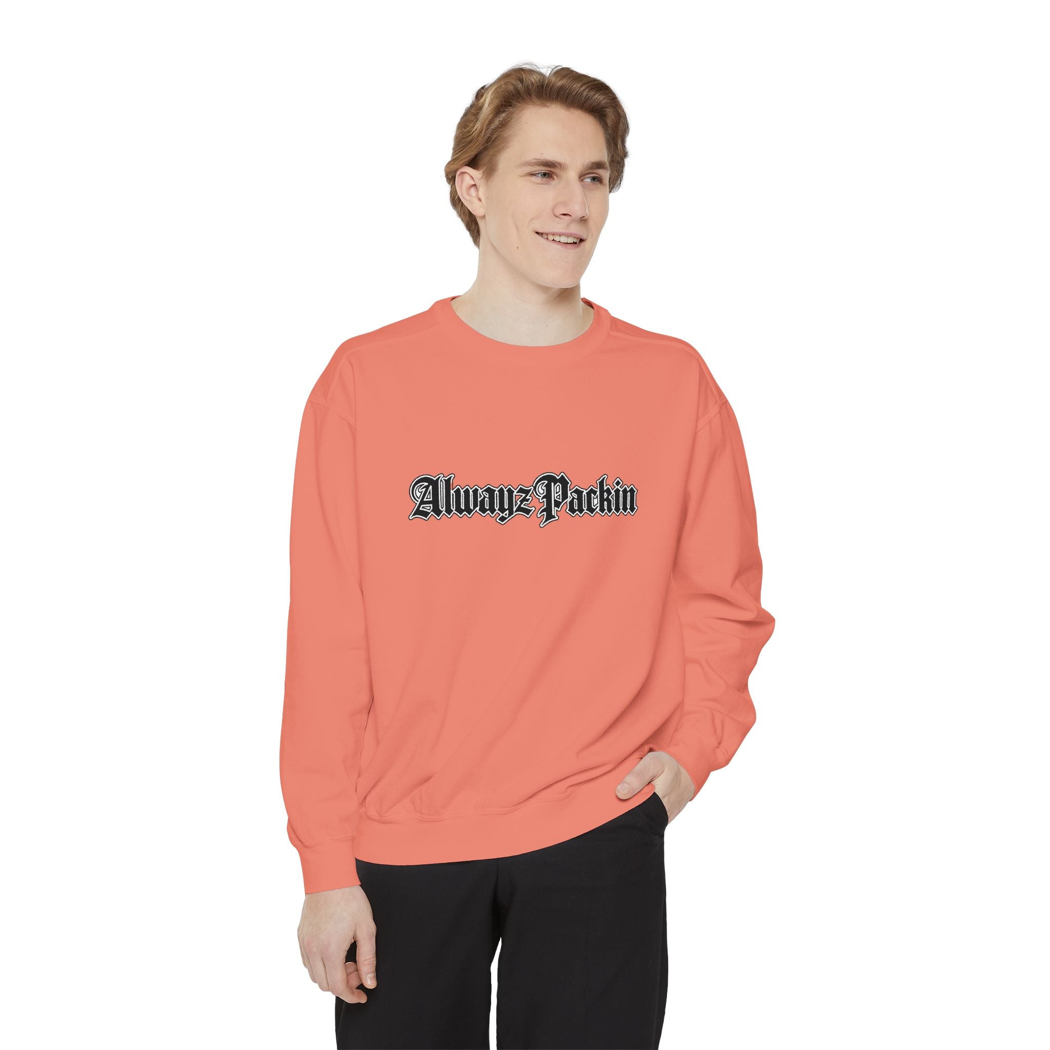 Alwayz Packin Front/ Skull and Guns with Rocker Back Sweatshirt