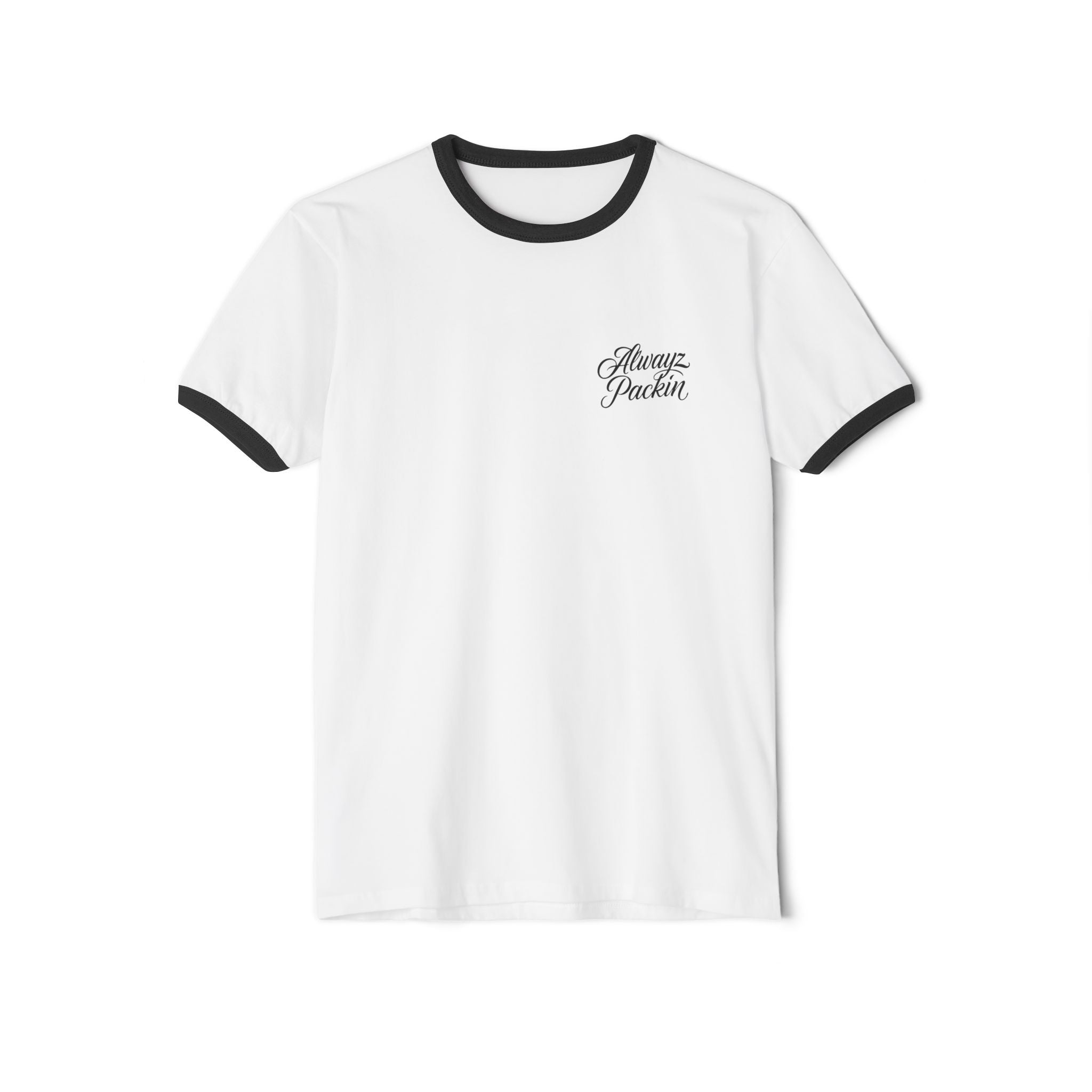 Alwayz Packin on Front Skull and Cross Bones on Back Retro Casual Tee