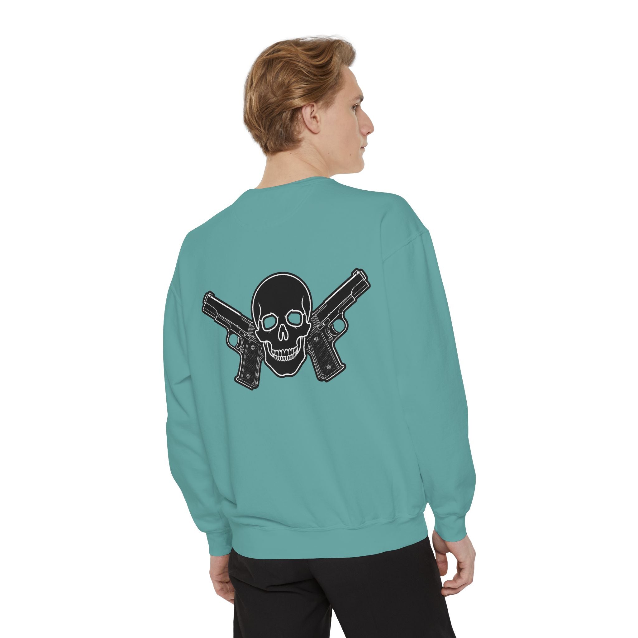 Alwayz Packin Front/ Skull and Guns Back Sweatshirt