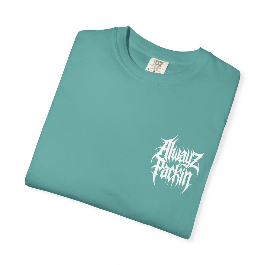 Alwayz Packin Metal Print Front/ Skull and Bones in back