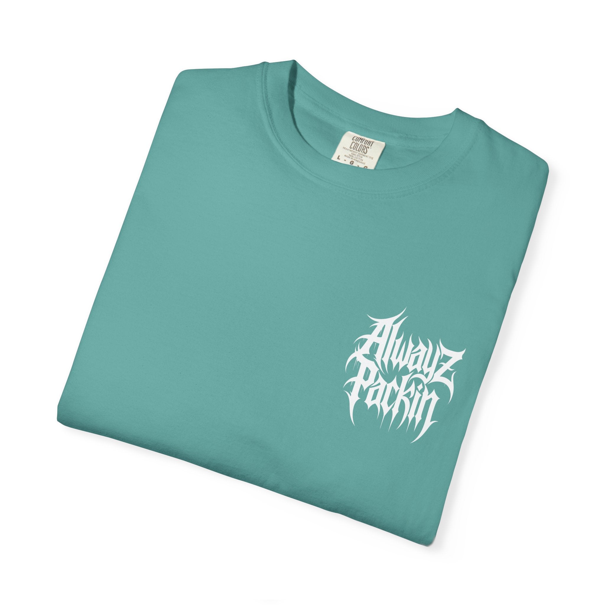Alwayz Packin Metal Print Front/ Skull and Bones in back