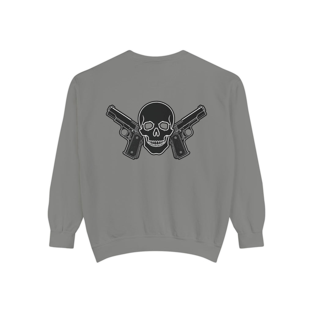 Alwayz Packin Front/ Skull and Guns Back Sweatshirt