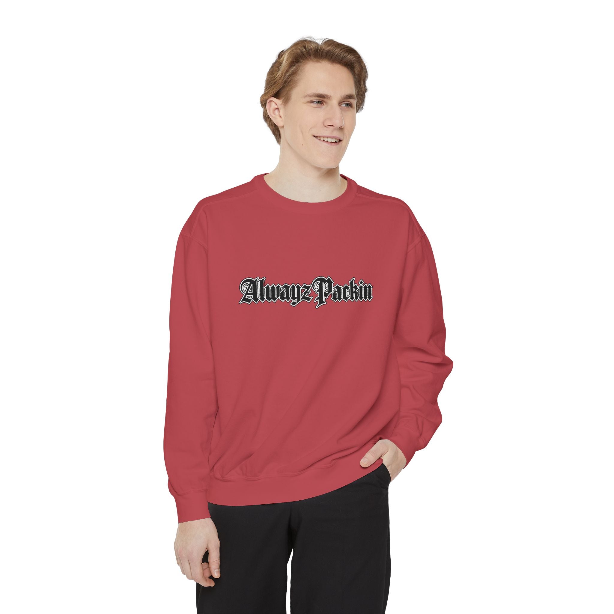 Alwayz Packin Front/ Skull and Guns with Rocker Back Sweatshirt