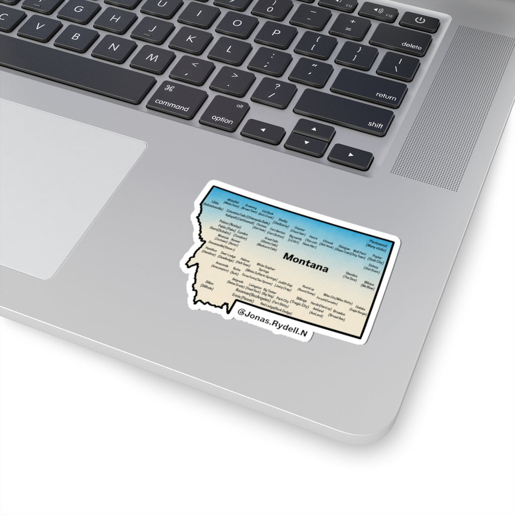 Montana Towns with Nicknames Sticker various sizes