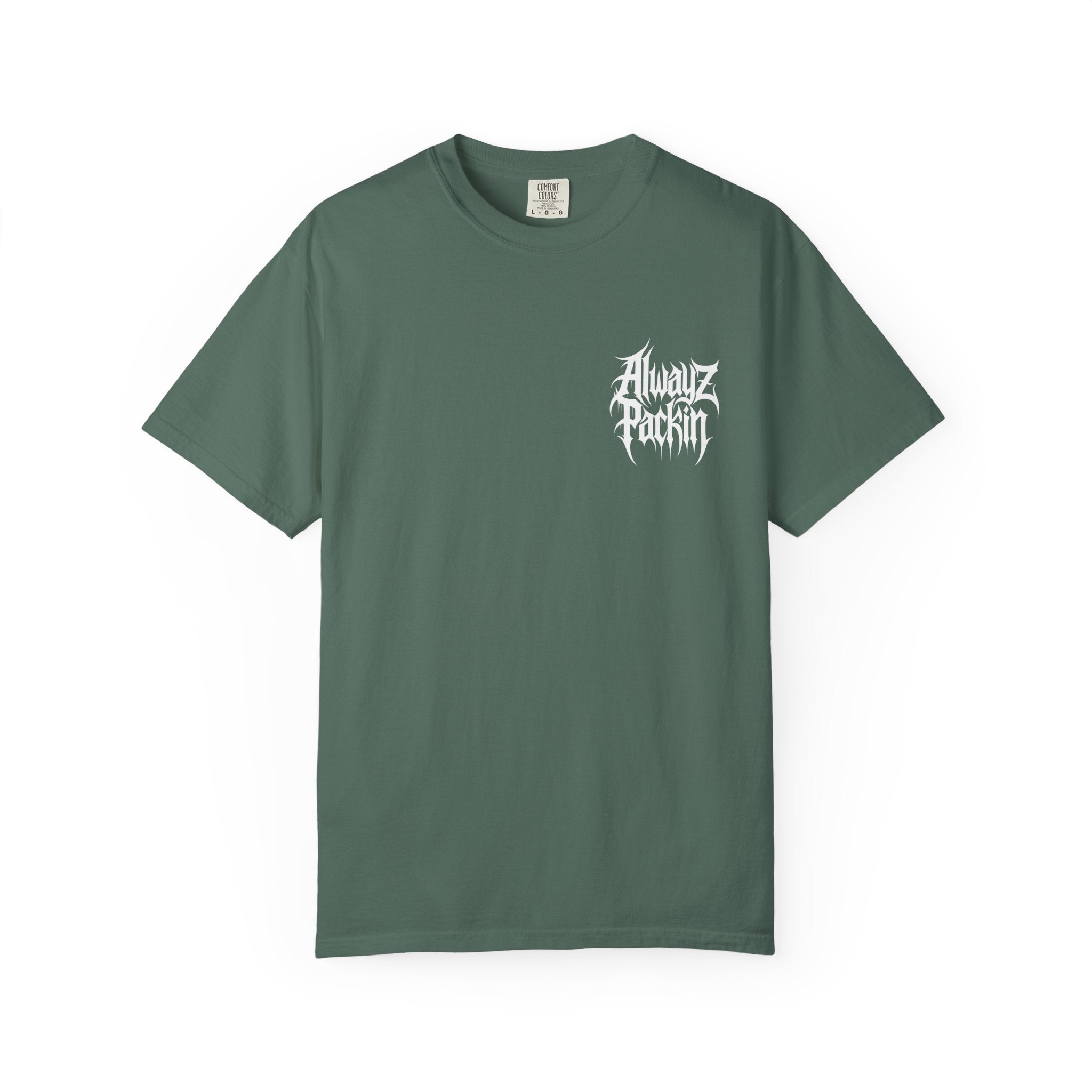 Alwayz Packin Metal Print Front/ Skull and Bones in back