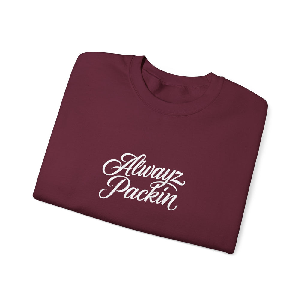 "Alwayz Packin" Front with Skull & Crossed Pistols Back