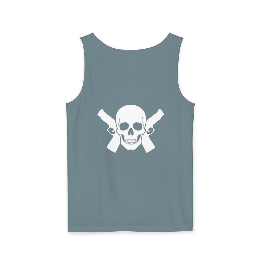 Alwayz Packin Heavy Metal Front Skull Guns back Tank