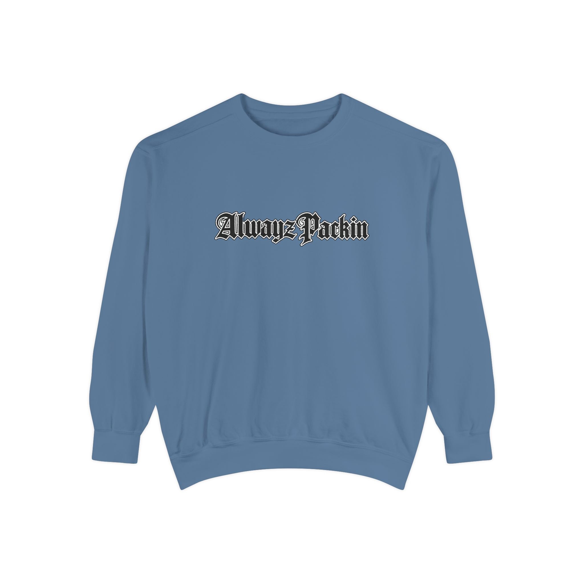 Alwayz Packin Front/ Skull and Guns with Rocker Back Sweatshirt