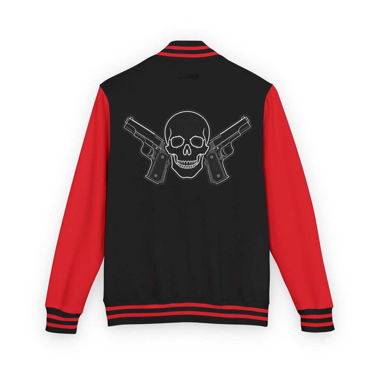 Alwayz packin front/ Alwayz Packin Skull and guns back Unisex Heavyweight Letterman Jacket
