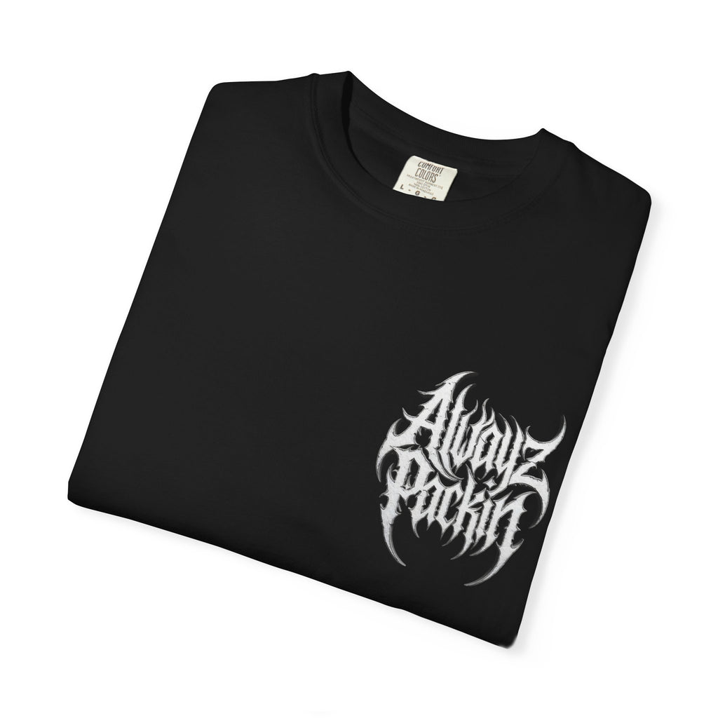 Alwayz Packin Metal Print Front/ Skull and Bones in back