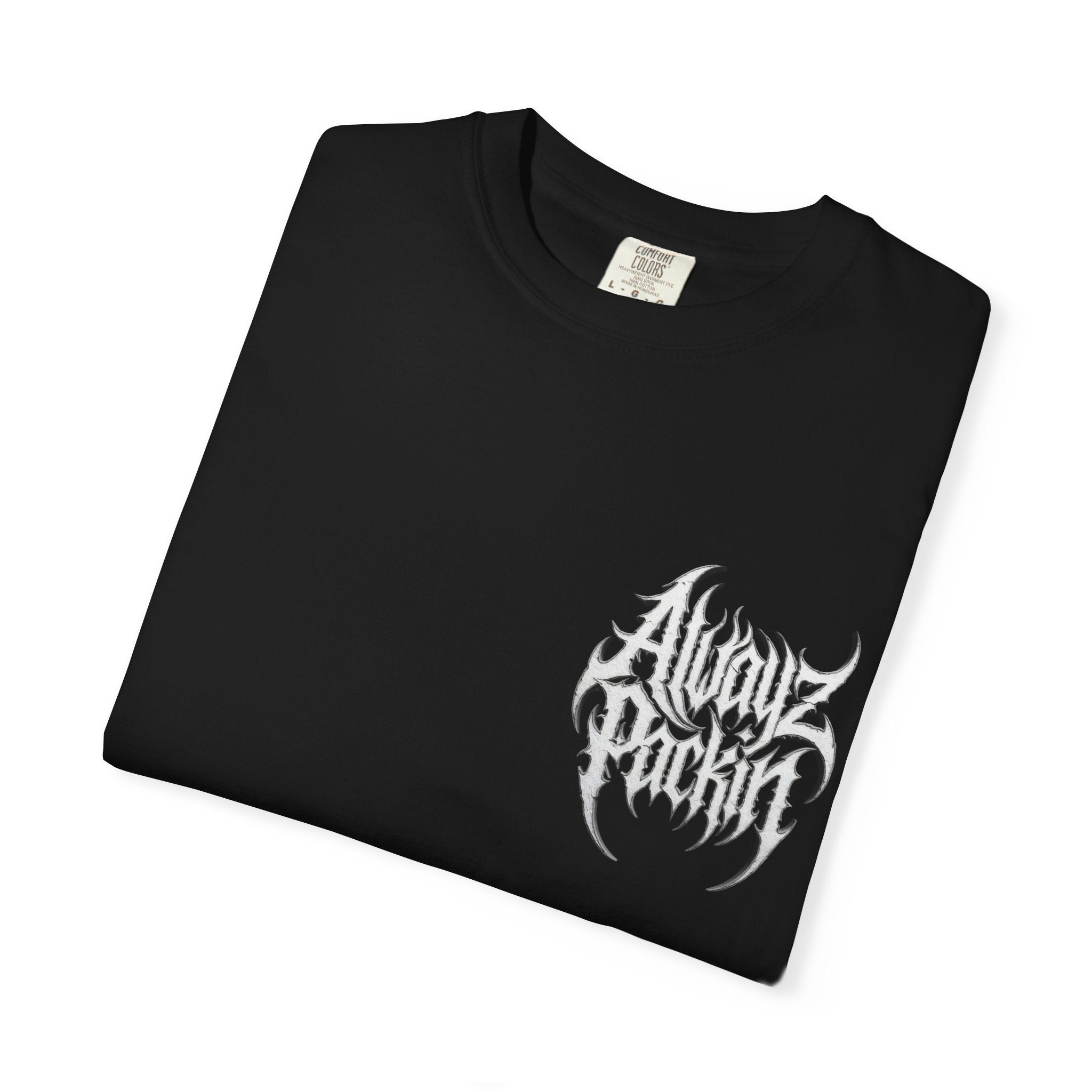 Alwayz Packin Metal Print Front/ Skull and Bones in back