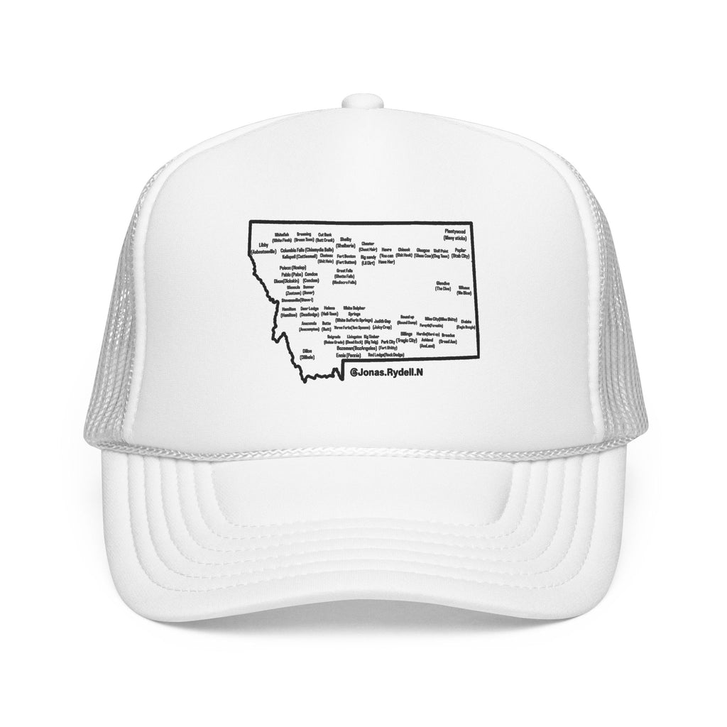 Montana Map Trucker Hat — Vintage Road Map Design