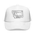 Montana Map Trucker Hat — Vintage Road Map Design