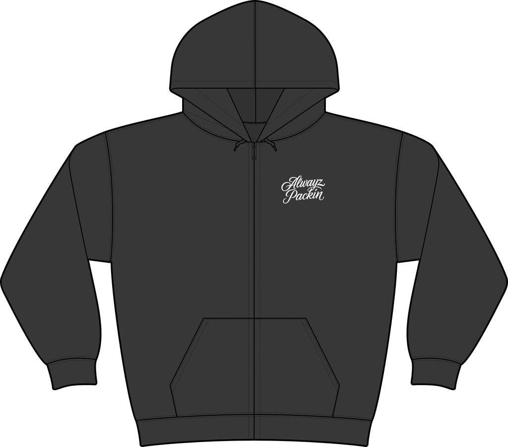 Alwayz Packin Supreme Unisex USA-Made Full-Zip Hooded Sweatshirt