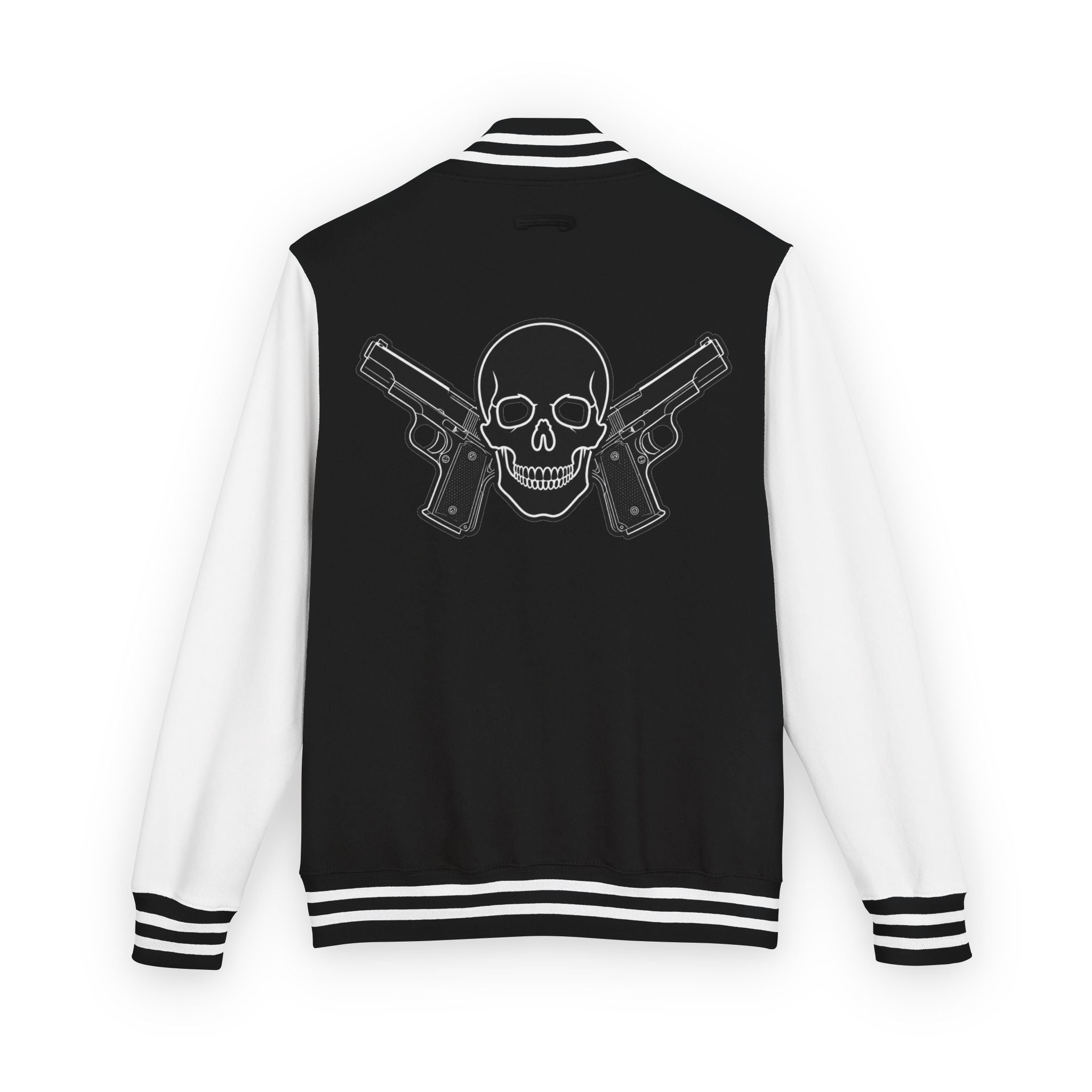 Alwayz packin front/ Alwayz Packin Skull and guns back Unisex Heavyweight Letterman Jacket