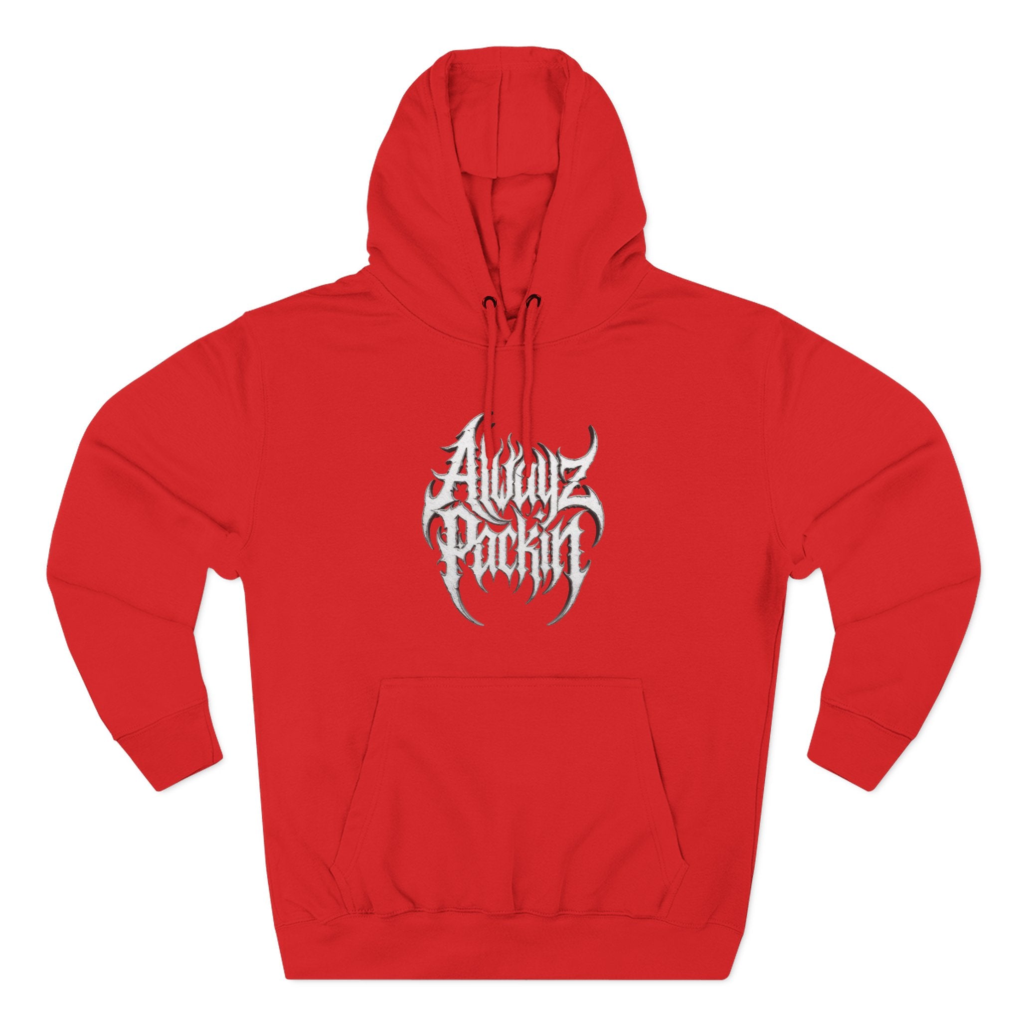 Abstract Tribal Logo hoodie | minimalist black emblem on white pullover