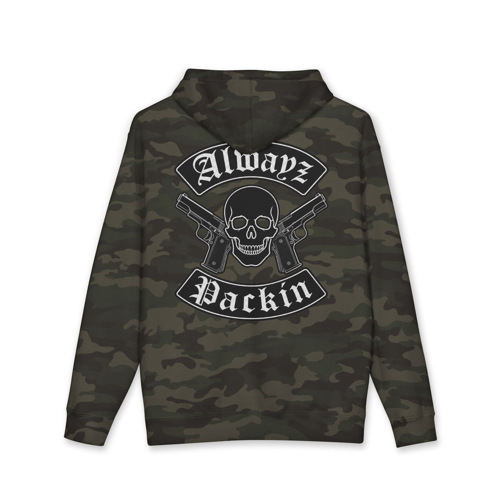 Alwayz Packin Front/ Skull and Guns Back with Rocker