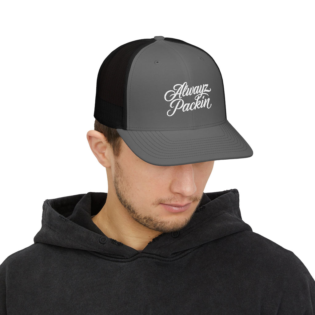 Embroidered Alwayz Packin Snapback Trucker Cap