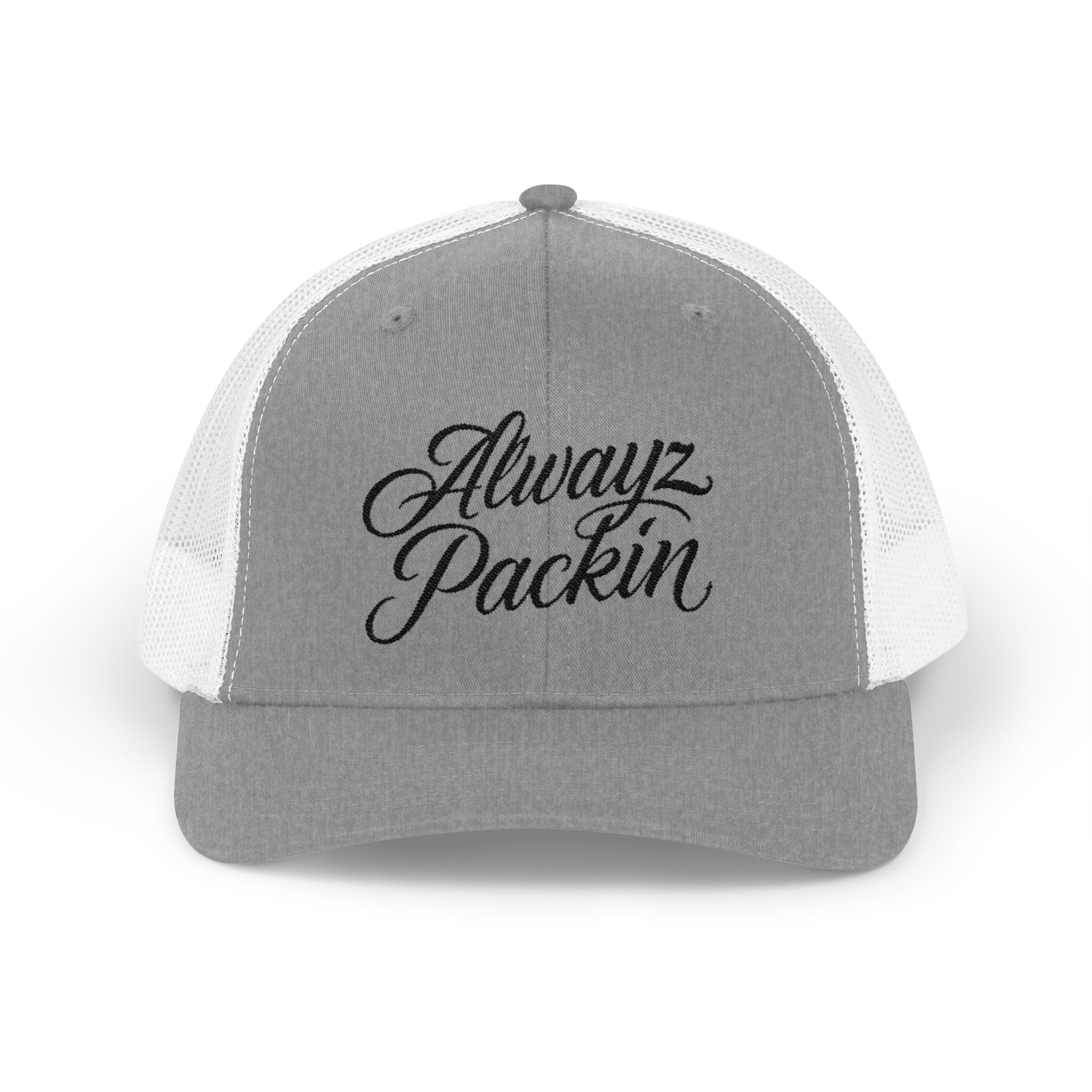 Alwayz Packin Trucker Cap — Embroidered Snapback Hat