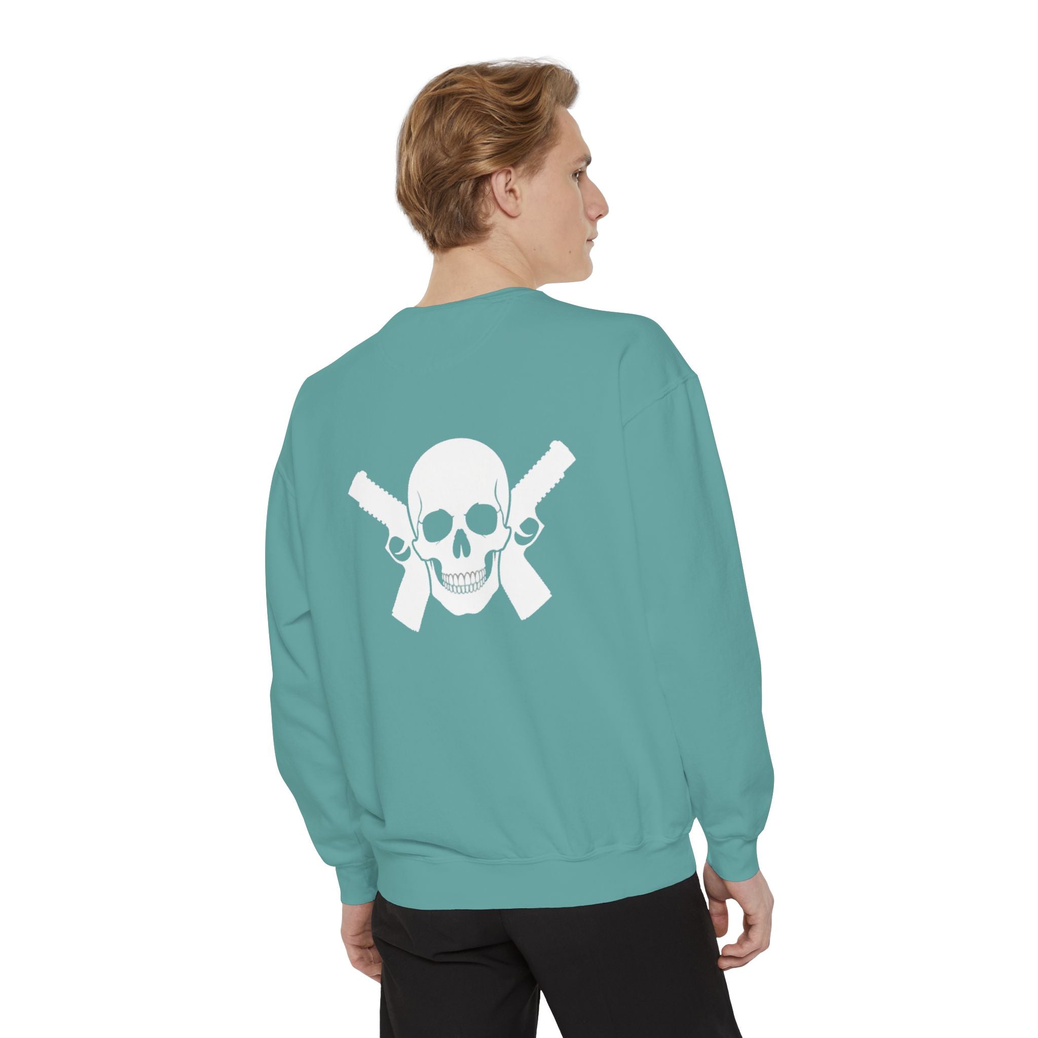 Alwayz Packin Front/ Skull and Guns Back Sweatshirt