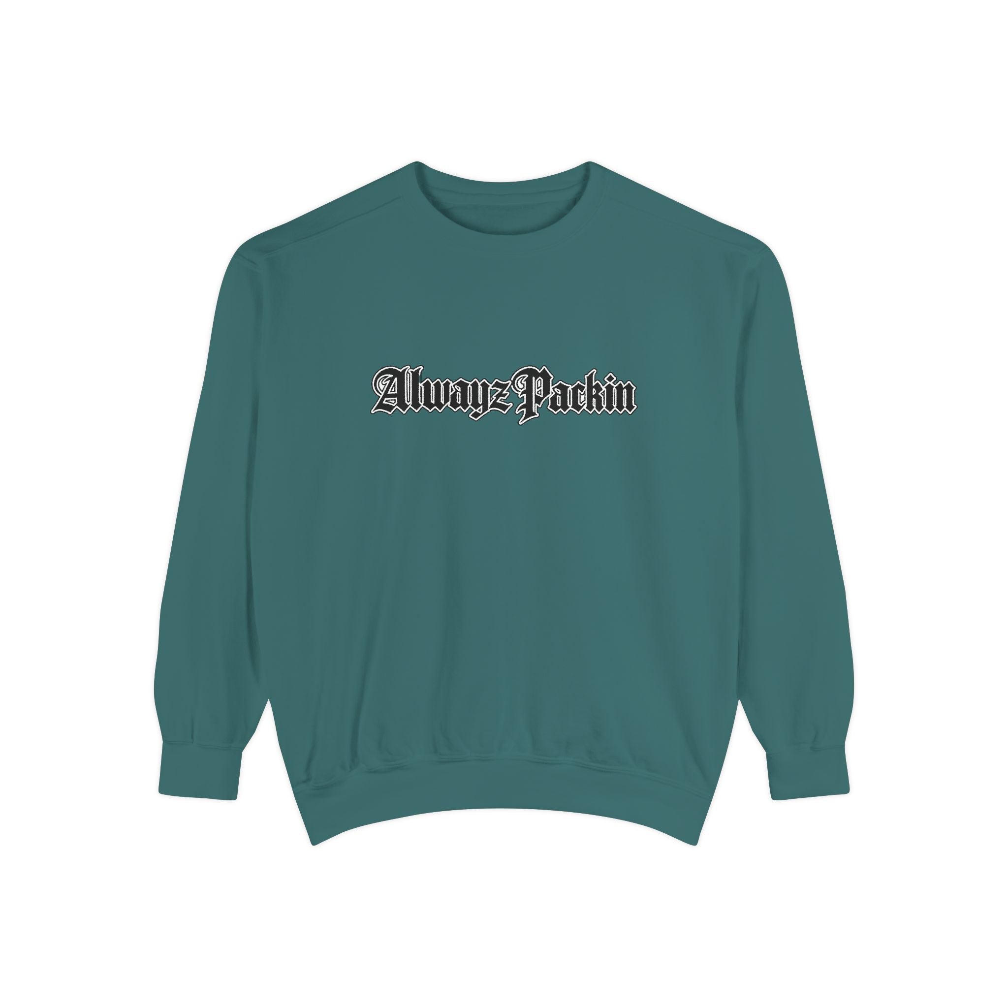 Alwayz Packin Front/ Skull and Guns with Rocker Back Sweatshirt